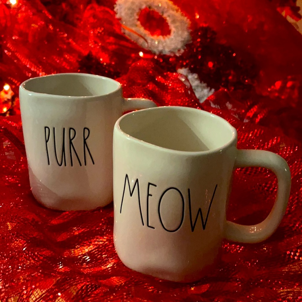 Rae Dunn Mug Set Meow & Purr